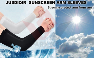 Manches de bras longues en polyester de couleur unie pour hommes, protection UV UPF50+, compression, rafraîchissement, sport, SPARKWELL INDUSTRIES - Product Image 4
