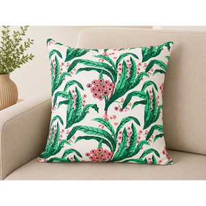 Luxury Cotton Embroidered <b>Cushion</b> <b>Cover</b> | Designer Decorative Pillow <b>Cover</b> for Sofa & Living Room - Product Image 1