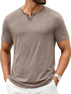 T-shirt Homme Col V Slim Fit en Coton Tricoté de Qualité Supérieure, Manches Courtes, Uni, Doux et Respirant – Vente en Gros - Product Image 1