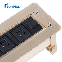 Enchufe Eléctrico Empotrable de Aleación de Aluminio para Escritorio, Enchufes Multiestándar para Reino Unido, Estados Unidos, UE, Australia y China