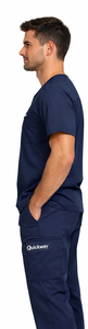 Conjunto de Uniforme Médico para Hombre, Top con Cuello en V y Pantalones con Bolsillos, de Secado Rápido, Elástico - Product Image 5