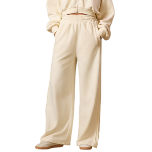 Ensemble pantalon large et sweat à capuche zippé imprimé neutre pour femme – Toucher doux, écologique, décontracté, athleisure, vêtements de sport - Product Image 5