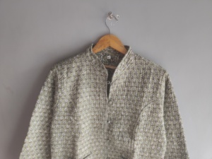 Veste matelassée en coton patchwork floral pour femme, col en V, cardigan rembourré, respirant, écologique, vêtement d'extérieur décontracté, cadeau automne-hiver - Product Image 4