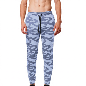 Men's Camouflage Print Sweatpants Elastic Waist Drawstring Casual Breathable Midweight Cotton <b>Spandex</b> <b>Pants</b> - Product Image 3