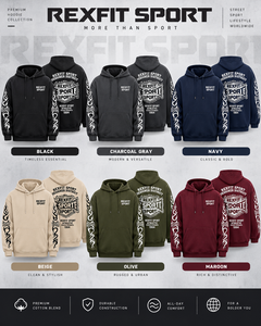 Mens <b>Black</b> <b>Zipper</b> <b>Hoodie</b> Flame Sleeve Back Graphic Heavyweight Fleece Winter Streetwear Sweatshirt Oversized Breathable Custom - Product Image 4