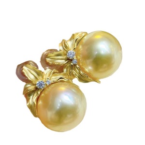 Pendientes de Perlas Naturales de 11-10 mm, Versátiles, Color Blanco Crema, Redondos, de Moda, Plata de Ley 925, con Caja de Regalo - Product Image 4