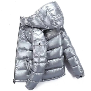 เสื้อแจ็คเก็ตบุขนหนานุ่มสำหรับผู้ชาย มีฮู้ด ซิปเต็มตัว เหมาะสำหรับใส่ลำลองกลางแจ้งในฤดูหนาว - Product Image 2