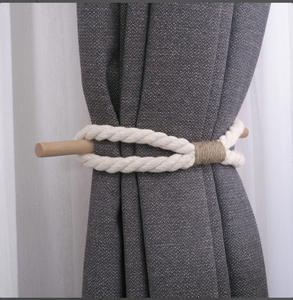 Stylish Natural Jute Curtain <b>Tiebacks</b> – Rustic Handmade Curtain Holders for Window Decoration and Home Styling - Product Image 4