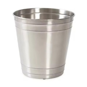 Exclusive Design Metal Garbage <b>Bin</b> Perfect For Refined <b>Storage</b> In Living Room Bedroom Kitchen Areas - Product Image 4