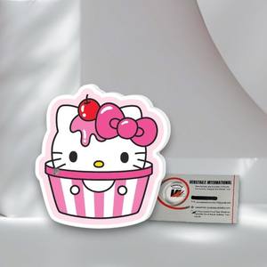 ถาดอะคริลิคติดขนตาปลอมลายเค้กสีชมพูเฮลโลคิตตี้ ประดับเชอร์รี่ ผีเสื้อ เพชร รูปทรงสี่เหลี่ยมผืนผ้าและสี่เหลี่ยมจัตุรัส - Product Image 4