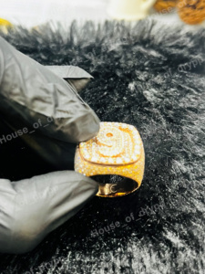 925 <b>Silver</b> Rhodium Plated Custom Number <b>Ring</b> Iced Out Hip Hop Cluster Luxury <b>Mens</b> Statement Jewelry Gift - Product Image 5