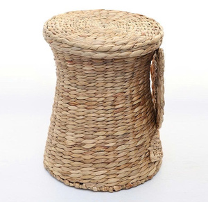 Handmade Natural Water Hyacinth Laundry Bear <b>Baskets</b> <b>Storage</b> Hamper With Lid Nursery Room <b>Large</b> Toy Organizer - Product Image 4