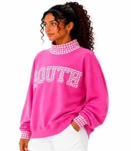 Sweat-shirt à col roulé personnalisé imprimé en gros pour femme, en molleton de coton surdimensionné, à manches longues, décontracté, pour l'hiver - Product Image 2