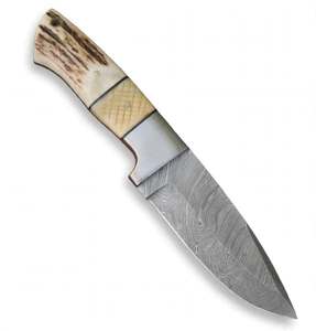 Handcrafted Patterned Steel Drop-Profile <b>Craft</b> <b>Tool</b> Bone & Stag Handle Executive Display Piece - Product Image 1