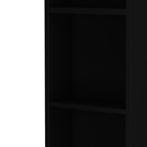 Mobile da Barbiere in MDF Nero con 5 Scomparti, 1 Cassetto e 1 Anta, Arredamento per Salone - Product Image 4