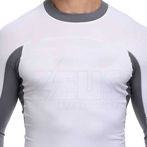 เสื้อรัดกล้ามเนื้อ MMA สีพื้นคุณภาพพรีเมียมสำหรับบริการ OEM ปี 2026 ดีไซน์โดดเด่นสำหรับใช้งานกลางแจ้ง รับสั่งทำตามแบบ - Product Image 5