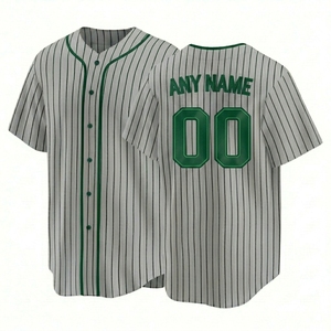 Camiseta de béisbol unisex de secado rápido con cuello en V, talla grande, 100% poliéster, personalizable, manga corta, con botones frontales. - Product Image 6