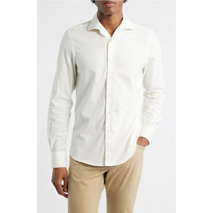 Chemise en flanelle unie tendance, tissu doux en coton/laine brossé, respirant, écologique, coupe confortable, coutures durables pour un style décontracté - Product Image 1
