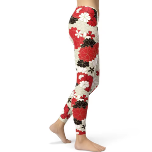 Leggings de sport pour femme à imprimé floral, taille haute, extensibles, respirants, pour yoga et fitness - Product Image 4