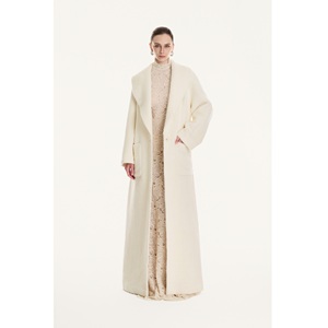 Abrigo de Alpaca VENETO para Mujer, Elegante, Cuello Solapa, Chaqueta Larga de Piel de Alpaca, Ropa de Invierno, Venta Caliente - Product Image 2