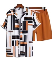 Costume de plage en polyester pour homme, nouveau design vierge, mode urbaine, avec logo personnalisé imprimé OEM, pour l'été et le commerce transfrontalier