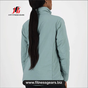 Women <b>Quilted</b> Jacket Full Sleeve Stand Collar Solid Color Polyester <b>Wadding</b> Zipper Closure Autumn Wear - Product Image 3