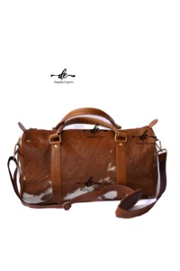 Hair On Hide Leather <b>Luggage</b> Travel Bag Multi Uses Handmade Big Size Travel Bag Cowhide Leather Unisex Bag - Product Image 1