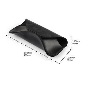 Classic Tan Leather <b>Glasses</b> <b>Case</b> Soft Padded Eyewear Protector Bulk Orders <b>For</b> Optical Stores LGC-0047 - Product Image 2
