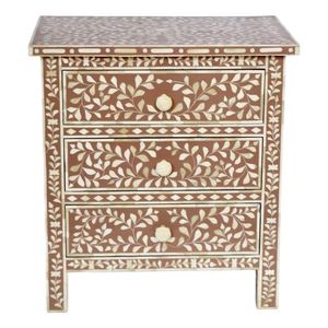 Élégante commode en os incrusté, unité de rangement artisanale avec un savoir-faire traditionnel et une finition haut de gamme - Product Image 3
