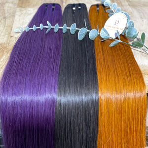 ราคาถูกราคามนุษย์ผมสีเต็มรูปแบบการรวมกลุ่มกระดูกผมตรงการรวมกลุ่มสำหรับผู้หญิงสีดำมนุษย์ผมอัจฉริยะผ้า - Product Image 1