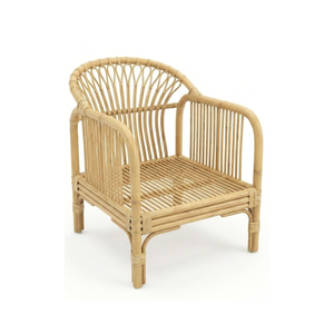 Fauteuil d'appoint en rotin artisanal unique avec motif lunaire pour salon/chambre contemporain/bohème, en provenance du Vietnam - Product Image 3