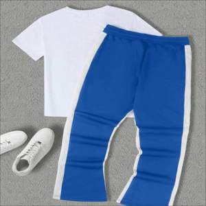 Conjunto de 2 Piezas de Ropa Urbana de Verano para Hombre, Camiseta y Pantalones Jogger, Manga Corta, Poliéster/Algodón, Transpirable, Secado Rápido, Personalizable al por Mayor - Product Image 4