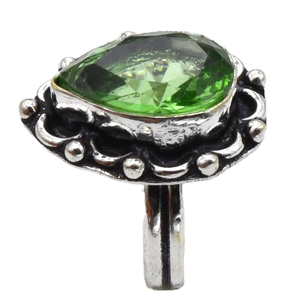 Women's Vintage Silver <b>Rings</b> Natural <b>Peridot</b> Gemstone Assorted US Sizes 5-11 Wholesale Wedding Jewelry Bezel Setting Christian - Product Image 1