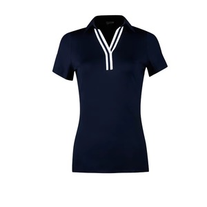 Vêtements de golf basiques pour femmes à porter au quotidien, t-shirt à manches courtes, couleur unie, respirant, en coton, polos pour femmes grandes tailles - Product Image 1
