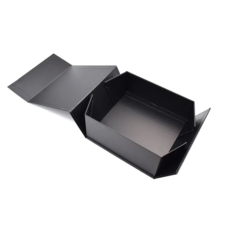 磁気蓋卸売高級マグネットカスタムロゴ印刷折りたたみリジッドボックス包装ブラックボックス包装ギフトボックス