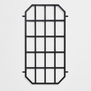 Panel de Rejilla Metálica Negra para Pared, Soporte para Plantas Trepadoras de Exterior, Marco de Cerca para Jardín con Soportes de Montaje, Decoración para Patio - Product Image 1