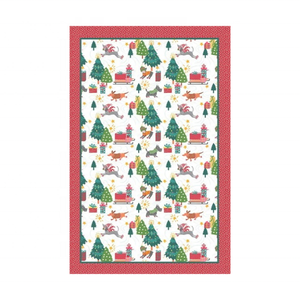 Serviettes de thé en coton 100% brodé, tissage gaufré, 50x70cm, arbres, golf, 120GSM, best-seller, cadeau Diwali, OEM indien, personnalisable, abordable - Product Image 1