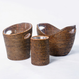 Handcrafted rattan <b>cooler</b> <b>box</b> set beverage tube drink chiller with different shapes & designs - Product Image 1