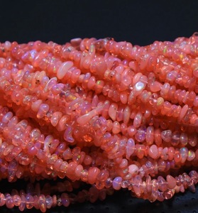 Perles d'opale rose non taillées, opale d'Éthiopie naturelle Welo, forme irrégulière, perles percées, taille 3-4 mm, brin de 8 pouces de long - Product Image 2