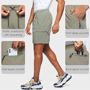 Pantalones Cortos Deportivos Casuales de Verano para Hombre, Transpirables, de Secado Rápido, con Bolsillo, Fabricación Personalizada, Precio Bajo, Tejido de Punto Estampado - Product Image 5