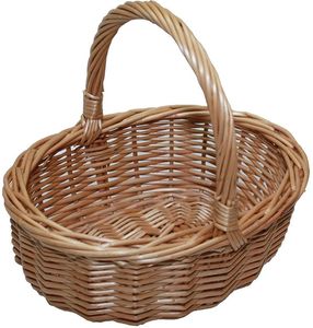 Meilleur prix, paniers décoratifs en rotin, faits à la main, couleur naturelle, paniers de rangement en rotin indien pour la maison, avec poignée - Product Image 3