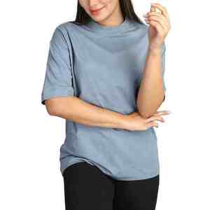 T-shirt en jersey de coton respirant à col roulé sans manches, coupe ajustée, couleur unie, pour femme, saison printemps - Product Image 6