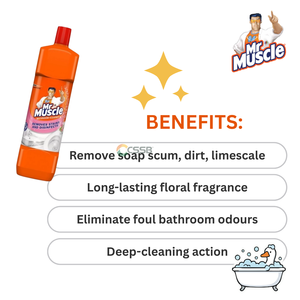 Limpiador de Baño con Aroma Floral, Fórmula Potente con Surfactantes, Elimina Residuos de Jabón, Cal y Suciedad, 900ml, Larga Duración - Product Image 4