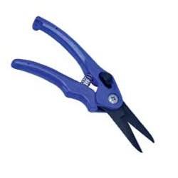 Tijeras para esquilado de ovejas y cabras con mango azul reutilizable, cuchilla lisa con patrón ligero y mango cómodo - Uso veterinario - Product Image 1