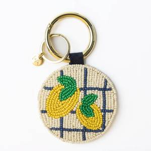 Elegant Floral Handcrafted Embroidery Beaded <b>Keychain</b> Fashion Gift for Her - Product Image 5