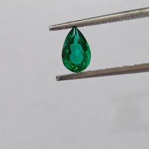 อัญมณีหลวมสีเขียวมรกตรูปร่างลูกแพร์ตัดแบบต่างๆมรกตห้องปฏิบัติการขายส่งแฮนด์เมดสำหรับการทำเครื่องประดับ - Product Image 2