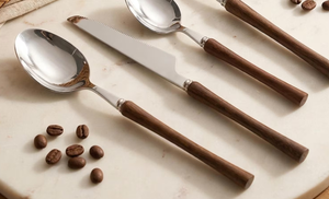 Cubertería Occidental Tradicional de Alta Calidad, Acero Inoxidable Plateado, Juego de 5 Piezas de Cuchillo, Tenedor y Cuchara, Sostenible, para Hotel y Cocina - Product Image 4