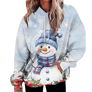 Cozy Women <b>Christmas</b> <b>Hoodies</b> With Snowman Patterns And Warm Material For Seasonal Celebrations Women <b>Christmas</b> <b>Hoodies</b> - Product Image 5