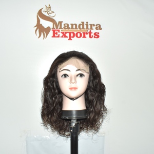 Extensions de cheveux humains Remy 100% naturels de temple indien, vierges, ondulés, alignés sur les cuticules, pour fusion et perruques, à double trame machine - Product Image 1