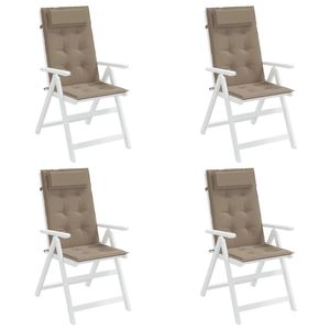 Juego de 4 cojines para sillas de exterior de respaldo alto color taupe - Product Image 4